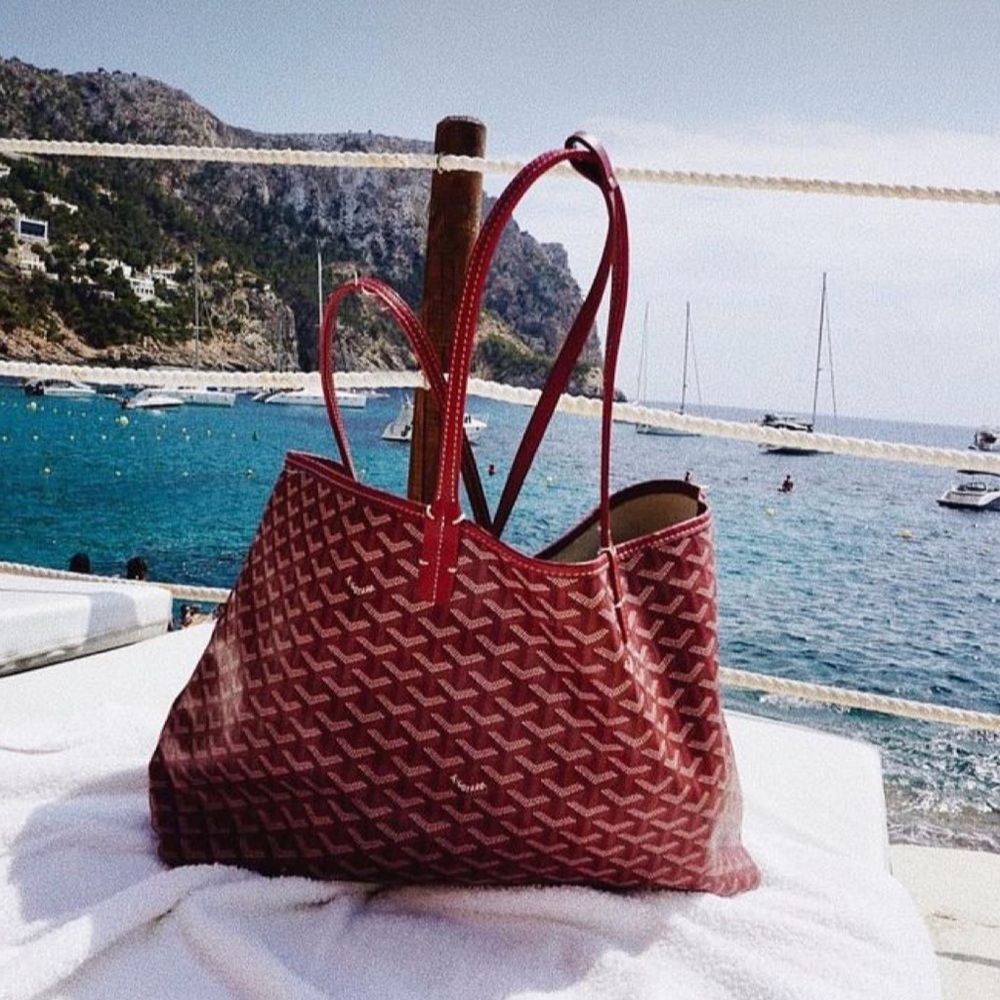 Blue Goyard Saint Louis Shoulder Tote Bag - Picture 12 of 12